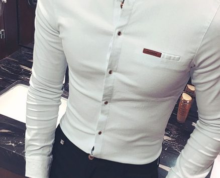 Ericdress Casual Stand Collar Button Men’s Shirt