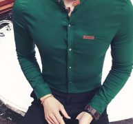 Ericdress Casual Stand Collar Button Men’s Shirt