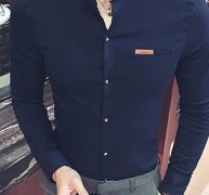 Ericdress Casual Stand Collar Button Men’s Shirt