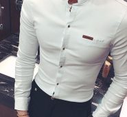 Ericdress Casual Stand Collar Button Men’s Shirt