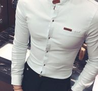 Ericdress Casual Stand Collar Button Men’s Shirt