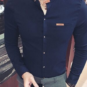 Ericdress Casual Stand Collar Button Men's Shirt