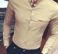 Ericdress Casual Stand Collar Button Men’s Shirt