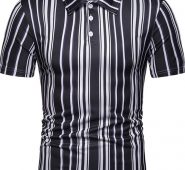 Ericdress Casual Stripe Mens Polo Shirt
