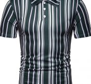 Ericdress Casual Stripe Mens Polo Shirt
