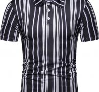 Ericdress Casual Stripe Mens Polo Shirt