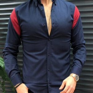 Ericdress Casual Style Lapel Color Block Single-Breasted Men's Shirt