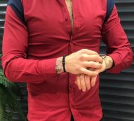 Ericdress Casual Style Lapel Color Block Single-Breasted Men’s Shirt