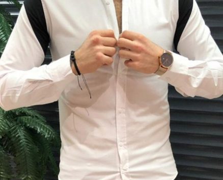 Ericdress Casual Style Lapel Color Block Single-Breasted Men’s Shirt