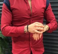 Ericdress Casual Style Lapel Color Block Single-Breasted Men’s Shirt