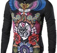 Ericdress Casual Vintage Print Men’s Shirt