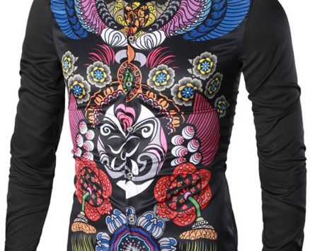 Ericdress Casual Vintage Print Men’s Shirt