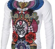 Ericdress Casual Vintage Print Men’s Shirt