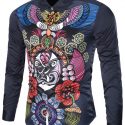 Ericdress Casual Vintage Print Men’s Shirt