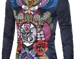 Ericdress Casual Vintage Print Men’s Shirt