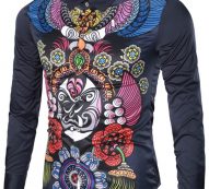 Ericdress Casual Vintage Print Men’s Shirt