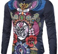 Ericdress Casual Vintage Print Men’s Shirt