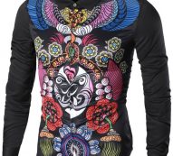 Ericdress Casual Vintage Print Men’s Shirt