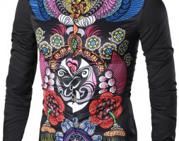 Ericdress Casual Vintage Print Men’s Shirt