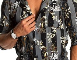 Ericdress Color Block Button European Loose Style Men’s Shirt