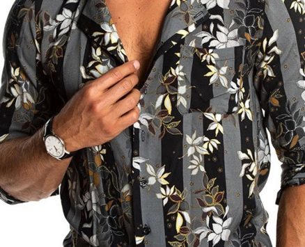 Ericdress Color Block Button European Loose Style Men’s Shirt