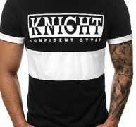 Ericdress Color Block Casual Print Loose Mens T-shirt