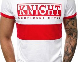 Ericdress Color Block Casual Print Loose Mens T-shirt