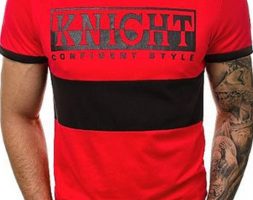 Ericdress Color Block Casual Print Loose Mens T-shirt