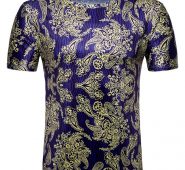 Ericdress Color Block Casual Print Straight Mens T-shirt