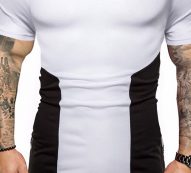 Ericdress Color Block Casual Round Neck Mens T-shirt