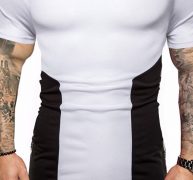 Ericdress Color Block Casual Round Neck Mens T-shirt