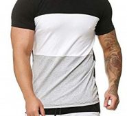 Ericdress Color Block Casual Round Neck Slim Mens T-shirt