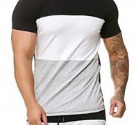 Ericdress Color Block Casual Round Neck Slim Mens T-shirt