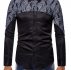 Ericdress Color Block England Print Single-Breasted Slim Men’s Shirt