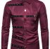 Ericdress Color Block European Lapel Single-Breasted Men’s Shirt