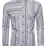 Ericdress Color Block Lapel Button Single-Breasted Slim Men’s Shirt