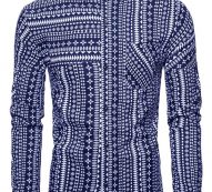 Ericdress Color Block Lapel Button Single-Breasted Slim Men’s Shirt