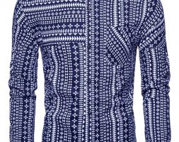 Ericdress Color Block Lapel Button Single-Breasted Slim Men’s Shirt