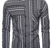 Ericdress Color Block Lapel Button Single-Breasted Slim Men’s Shirt