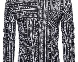 Ericdress Color Block Lapel Button Single-Breasted Slim Men’s Shirt