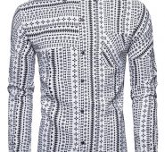 Ericdress Color Block Lapel Button Single-Breasted Slim Men’s Shirt