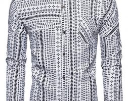 Ericdress Color Block Lapel Button Single-Breasted Slim Men’s Shirt