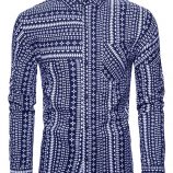 Ericdress Color Block Lapel Button Single-Breasted Slim Men’s Shirt