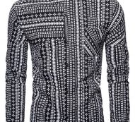 Ericdress Color Block Lapel Button Single-Breasted Slim Men’s Shirt