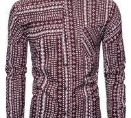 Ericdress Color Block Lapel Button Single-Breasted Slim Men’s Shirt