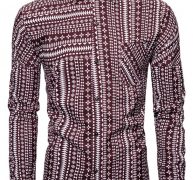 Ericdress Color Block Lapel Button Single-Breasted Slim Men’s Shirt