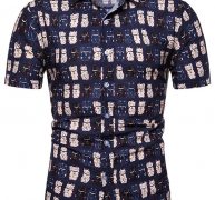 Ericdress Color Block Lapel Patchwork Fall Single-Breasted Men’s Shirt