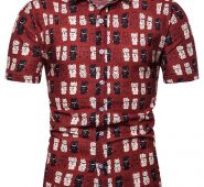 Ericdress Color Block Lapel Patchwork Fall Single-Breasted Men’s Shirt