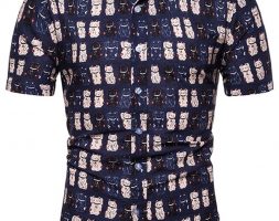 Ericdress Color Block Lapel Patchwork Fall Single-Breasted Men’s Shirt