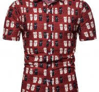 Ericdress Color Block Lapel Patchwork Fall Single-Breasted Men’s Shirt